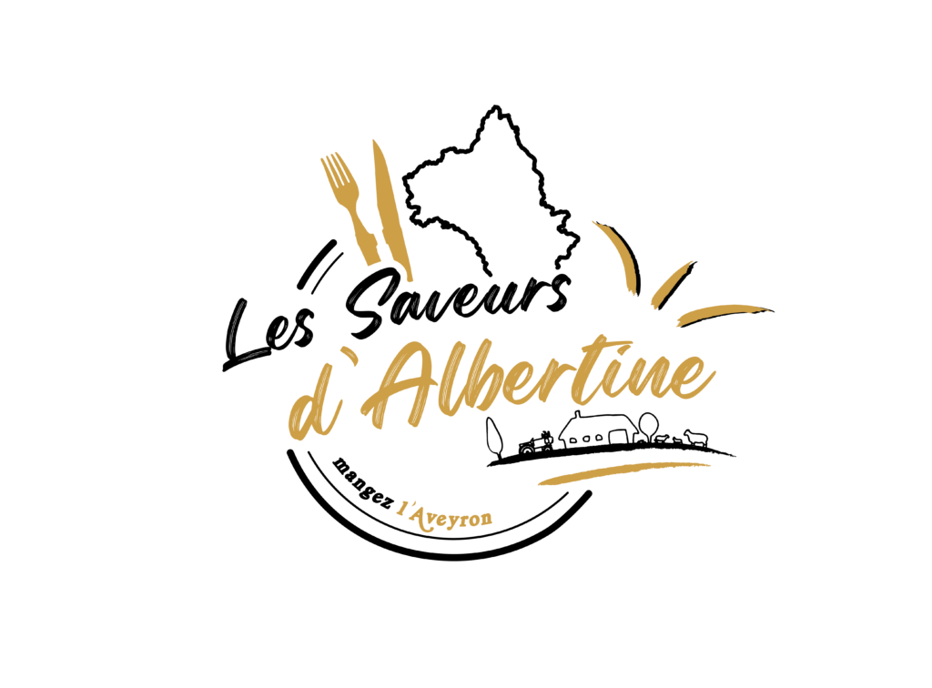 logo saveurs d'albertine écriture noire